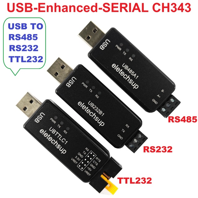 Converter Industrial-Grade 4 IN 1 USB to RS485 RS422 RS232 TTL PC MCU ARM ESP32 Arduiuo PLC Debugger Downloader Programmer Tools
