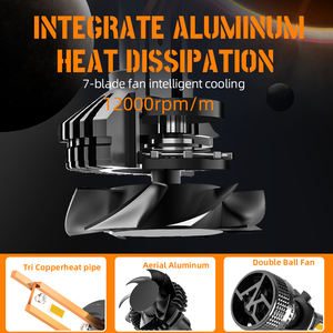 AKE DF3 240W 9006 Led Phare <span class=keywords><strong>Prix</strong></span> Usine Trois Tubes De Cuivre Hb4 9006 Led Phare Ampoules 24000Lm 6000K Led 9006 avec Canbus - Product Image 4