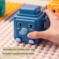 Juego de Bloques de Construcción Educativos Montessori Unisex Más Vendido, 4 Piezas, Modelo de Animales de Plástico para Apilar, Caja de Exhibición DIY