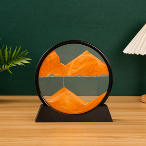 Relajante Reloj de Arena de Vidrio Redondo con Arte de Arena Fluida 3D, Paisaje Marino Profundo, Pintura de Arenas Movedizas, Decoración <span class=keywords><strong>para</strong></span> el Hogar, Adorno de Escritorio - Product Image 5