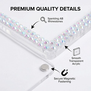 Support de cadre photo magnétique en acrylique transparent <span class=keywords><strong>pour</strong></span> peinture diamant DIY, cadre photo de table, décoration de bureau et de maison, kit DIY - Product Image 5