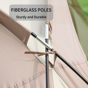 Tente de camping familiale quatre saisons pour 4 à 8 personnes, imperméable, avec poteaux en fibre de verre - Product Image 3