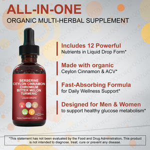 Suplemento de Berberina con Canela de Ceilán de Marca Propia, Gotas Líquidas, Extracto de Melón Amargo, Apoyo para la Vitalidad General - Product Image 5