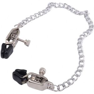 Pinces à tétons réglables, pinces de robe, pinces pour mamelons, lèvres et clitoris avec chaîne métallique, outil sexuel pour couple, <span class=keywords><strong>BDSM</strong></span> adulte - Product Image 4