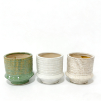 Vase en céramique blanc minimaliste moderne, pot de fleurs texturé créatif pour la décoration de la maison, du bureau ou comme centre de table de mariage