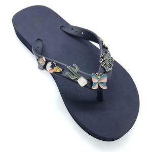 Thời Trang Mới Tùy Chỉnh Đầy Màu Sắc Voi Flip Flops Quyến Rũ Giày Phụ Kiện Quyến Rũ Đinh Tán Giày Pins Khóa Dép Sandal Trang Trí - Product Image 5