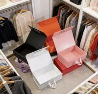 Boîte pliante recyclable à ouverture manuelle, boîte magnétique rigide, boîte de rangement magnétique de luxe, boîte cadeau en carton pour vêtements