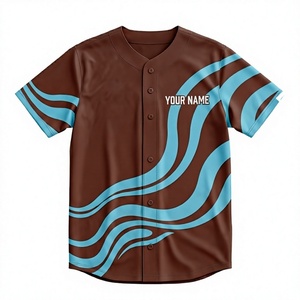 Moisture wicking baseball jersey Lightweight athletic uniform Custom design baseball <b>top</b> <b>Mesh</b> fabric sports jersey - Product Image 2