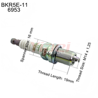 Venta Directa de Fábrica Yipei, Bujías de Iridio para Motocicleta de Alta Calidad OEM para Mazda, MITSUBISHI, HYUNDAI / KIA Bkr5e-11 6953