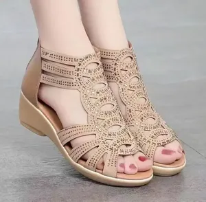 Nuevas Sandalias de Mujer con Punta Abierta, Transpirables, de Verano, con Plataforma y Suela Gruesa, Sandalias de Plataforma con Plantilla de PU Calada para Mujer - Product Image 3