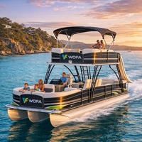 Bateau flottant robuste en aluminium de qualité marine soudé, 15-26 pieds, pour la pêche en lac