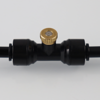 Buse de brumisation fine durable en plastique de 6,35 mm à basse pression, raccord en T de 1/4 pouce, connecteur rapide pour tuyau, refroidissement extérieur