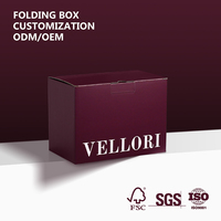 Caja de cartón plegable impresa con logotipo personalizado, con lengüeta para colgar, empaque plano para exhibición minorista, caja de embalaje de cartón para productos