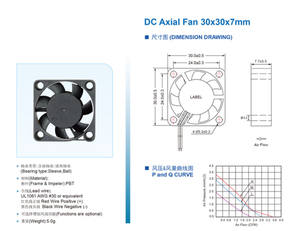 Ventiladores Axiales de CC sin Escobillas 3007, Ventiladores de Refrigeración Axiales de CC de 5 V y 12 V, Ventilador Axial de 30x30x7 mm para Raspberry <span class=keywords><strong>Pi</strong></span> 4B, Difusor de Aromas - Product Image 4