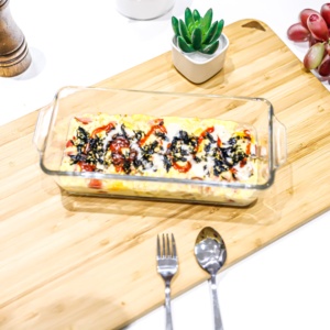 LEHE passe au micro-ondes et au four haut <span class=keywords><strong>verre</strong></span> borosilicate petits plateaux de cuisson pour le pain - Product Image 3