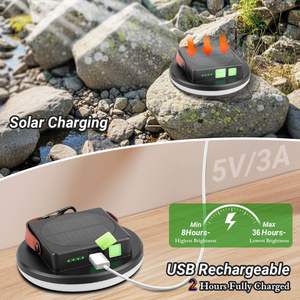 Lámpara Solar de Camping de 45W de Alto Brillo, 4000LM LED, IP66 Impermeable, Recargable, para Colgar en la Tienda de Campaña, para Cortes de Energía - Product Image 4