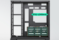 Boîtier PC Gaming Full Tower ATX Jungle Leopard AX-2 avec écran LCD, pieds ARGB, verre trempé et design sans pilier à 7 emplacements – En stock