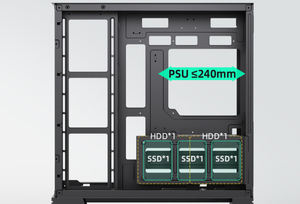 Caja de PC para Juegos Jungle Leopard AX-2 con Patas con Luces ARGB, Pantalla LCD de 142x428, Diseño sin Marco, Puertos USB 3.0/Tipo-C Dobles - Product Image 6