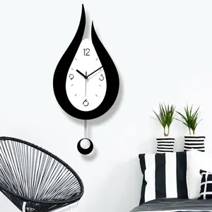 热水水滴摇摆挂钟现代设计北欧风格客厅挂钟时尚创意卧室挂钟