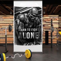 Bannière d'exercice de fitness pour salle de sport, art mural, décoration intérieure, bannière personnalisée de musculation, sport, motivation, entraînement, muscle, drapeaux de 3x5 pieds