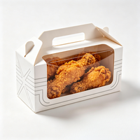 Caja de Papel Kraft Ecológica Personalizada para Pollo Frito, Envase Desechable para Nuggets de Pollo, Embalaje para Comida para Llevar