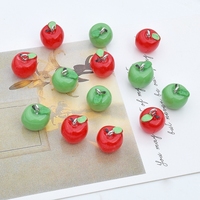 Pomme Fruits Charmes Résine Fruits Pendentifs 3D Dangle Pendentif Ornements avec Boucles Suspendues pour Boucle D'oreille Bracelet Collier Porte-clés