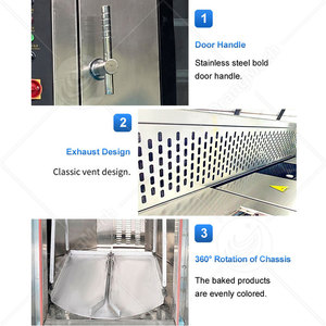 Orme เตาอบขนมปังแก๊สไฟฟ้าแบบหมุนอุปกรณ์เบเกอรี่สำหรับเค้ก - Product Image 3