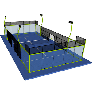 Pista de Pádel Estándar para Interiores y Exteriores con Diseño Panorámico, Césped Artificial, Tamaño Personalizable, Estructura de Acero - Product Image 1