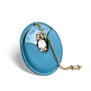 New Design Customized Unbreakable Round Shape PU Leather Bag Single Side <b>Mirror</b> - Product Image 6