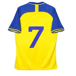 2023 새로운 축구 유니폼 노란색과 파란색 셔츠