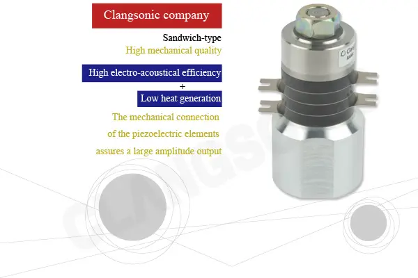 चीन निर्माताओं 23k Diy अल्ट्रासोनिक Transducer 100w Piezoelectric अल्ट्रासाउंड ट्रांसड्यूसर