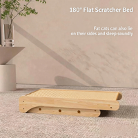 Griffoir vertical triangulaire en pin massif avec sisal 3-en-1, griffoir d'escalade pour chat reconfigurable, vente en gros personnalisée