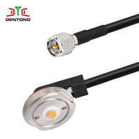 Antena de Radio Móvil CB de Dos Vías con Cable de Extensión Mini-UHF Macho de Alta Ganancia para Montaje en Techo de Vehículo NMO, RG58, 16.4 Pies