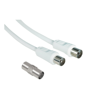 Cavo antenne avec adaptateur 75 Db Bianco 10m 00205298 - Product Image 2