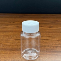 Large bouche 20ml 50ml 100ml 200ml bouteilles de supplément de capsule de pilule pharmaceutique en plastique transparent pour tablette