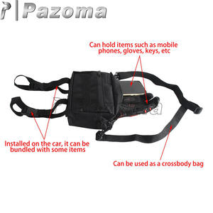 Sac de guidon utilitaire haut de gamme de style club avec fermetures éclair YKK imperméables pour Harley Softail/<span class=keywords><strong>Dyna</strong></span>/Sportster/Street Bob FXBB - Product Image 6