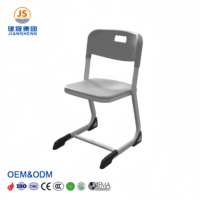 Chaise d'écolier Jiansheng Furniture, haute qualité, durable, ergonomique, écologique, design moderne, en plastique PP.