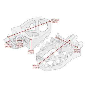 Pedales con púas CNC antideslizantes para KTM SX EXC XC TC TE, modificación de motocicleta, azul, naranja - Product Image 1