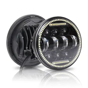 OVOVS 5 3/4 inç 55w Led motosiklet far Halo 5.75 "LED far için Harley motosikletler