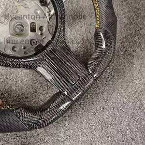 من المصنع مباشرة بسعر الجملة جلد من ألياف الكربون من الجلد من ألياف الكربون من أجل عجلة قيادة بي ام دبليو 5 سلسلة - Product Image 3
