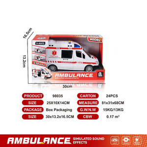 Modello all'ingrosso di auto in plastica per bambini modello di auto della polizia SKU giocattolo modello di <span class=keywords><strong>ambulanza</strong></span> - Product Image 6