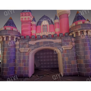 Castillo rosa, casas inflables hinchables, casa de rebote para niños, castillo hinchable comercial - Product Image 6