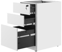 Meuble de bureau en bois massif, meuble de rangement Vertical à 3 tiroirs, piédestal ignifuge