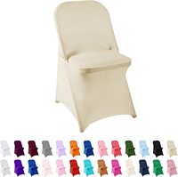 Folding Chair Covers Wholesale White Black Ivory Spandex Folding Chair Cover Stretch Slipcovers for Wedding