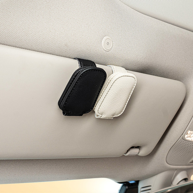 Universal Sunglasses Holder for Car Sun Visor Hanger Clip Eyeglass Organizer Storage Auto Interior Accessories