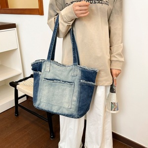 Bolso Tote Retro Estilo Japonés, Primavera-Verano 2026, Nuevo Bolso de Mano de Mezclilla con Cierre, Tamaño Grande, Informal, Bolso de Hombro de Mezclilla - Product Image 3