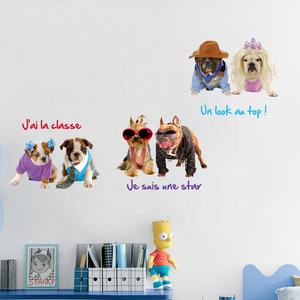 Autocollant personnalisé Animal <span class=keywords><strong>chien</strong></span> vêtements pour animaux de compagnie autocollant décoration de la maison sticker mural animaux boutique chambre PVC imperméable <span class=keywords><strong>papier</strong></span> <span class=keywords><strong>peint</strong></span> autocollant mural - Product Image 2