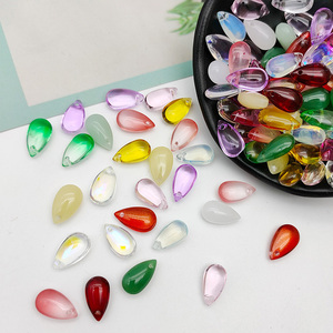 73 couleurs 8x14mm perles <span class=keywords><strong>de</strong></span> <span class=keywords><strong>larme</strong></span> en verre poli cristal étincelant AB enduit gouttelettes goutte d'eau pendentifs pour les résultats <span class=keywords><strong>de</strong></span> bijoux à bricoler soi-même - Product Image 4