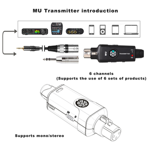 Système de monitoring intra-auriculaire <span class=keywords><strong>sans</strong></span> <span class=keywords><strong>fil</strong></span> professionnel IEM-M2 2,4 GHz pour guitaristes, bassistes et arrangeurs - Product Image 3