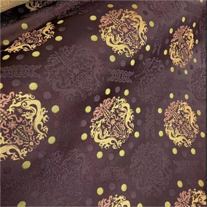 Tissu Brocart 100% Soie Pure en Gros, Motif Dragon Traditionnel Jacquard <span class=keywords><strong>pour</strong></span> Vêtements, Textiles de Maison et Projets DIY - Product Image 2